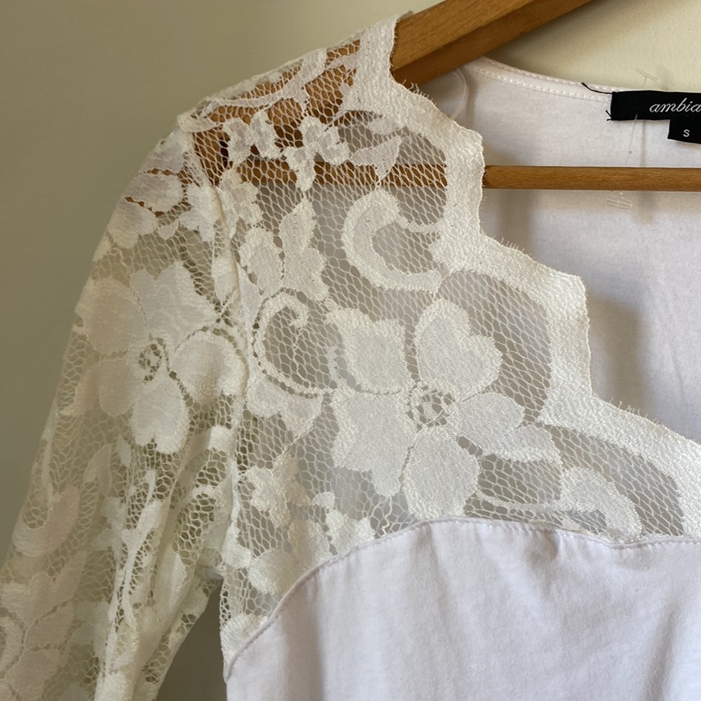 Lacey white long sleeve shirt - Picture 5 of 14